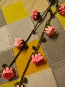 crochet floral hair garland 🎀✨