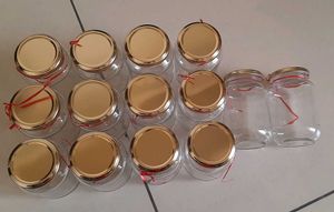 14 Piece Empty Glass Jar Set