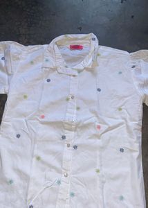 Cute White Button-Down Shirt