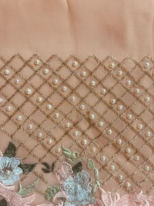 Peach Pearl Embellished Pakistani Suit