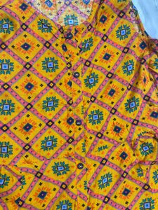 Boho Chic Mustard Kurti Dress