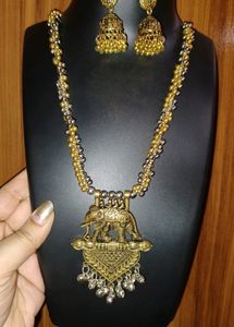 Silver And Golden Jewellery Set