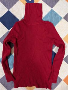 Savana Red Turtleneck Top