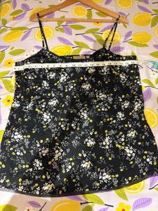 Beautiful Over Size Floral Lace Trim Cami Top