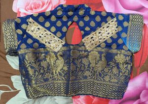 Elegant Blue Banarasi Saree