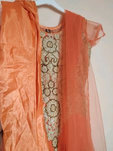 Barbie Gown With Embroidery