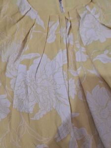 Yellow &amp; White Sleeveless Dress
