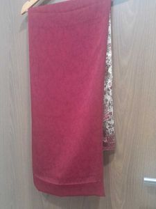 Burgundy & Patterned Pashmina Shawl