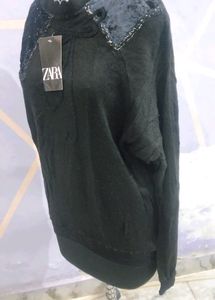 Black Wool Top