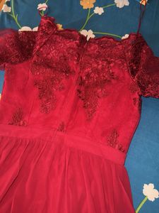 Limited Offer And availability Burgundy Lace Dress