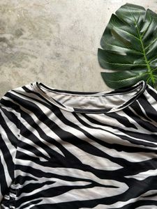 Zebra Print Long Sleeve Top