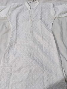 White Embroidered Kurti