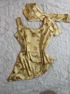 Silky y2k Corset Top with Scarf