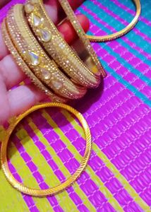 Golden Bridal Kangan - Set of 6
