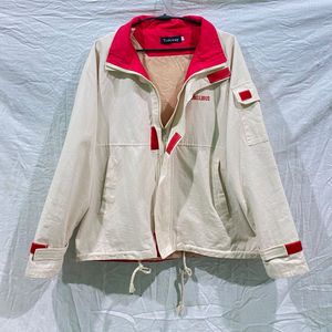 Rebellion Red & Cream Hooded Jacket