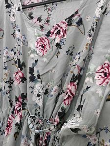 Floral Print Kaftan Dress