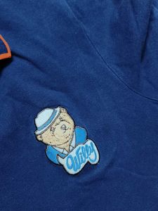 Teenie Weenie Women Blue Teddy Logo Polo T-shirt