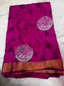 Elegant Pink Tie-Dye Saree with blouse