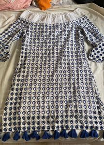 Cute Blue &amp; White Mini Dress