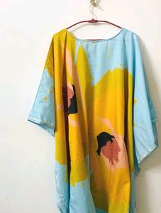 Yellow Blue Printed Kaftan 🌸