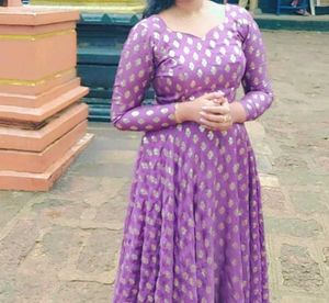 Purple Lehenga with Silver Accents