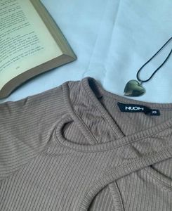 Nuon Brown Top𐙚🧸ྀི