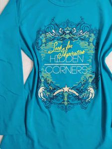 🆕  Teal Blue Graphic Tee