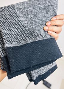 Marled Grey &amp; Black Activewear Leggings Yoga Pant