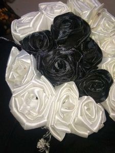 Unique Black &amp; White Rose Bouquet