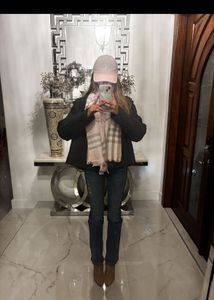 Burberry Pink  check Scarf