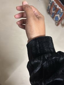 Elegant Black Velvet Top