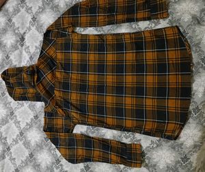 Brown Checked Shirt For Boys