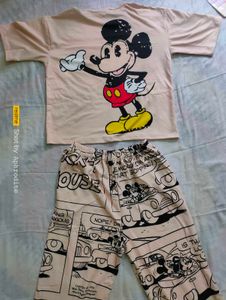 Micky Mouse Print Coord Set