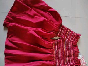 Red Off-Shoulder Bell Sleeve Top