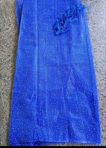 Sparkling Blue Saree