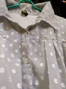 Girls Flared Balloon Shirt Style Top (Lavender)