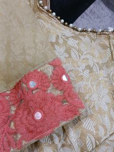 Price Drop 💧 Heavy Net Chiffon Saree + Blouse