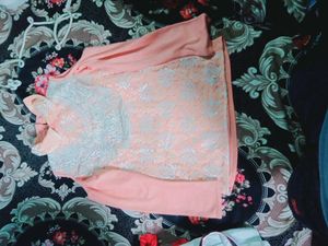 Peach Lace Top