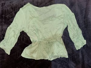 Mint Green Peplum Top