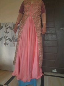 Peach Anarkali Dress