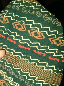 Green Paisley &amp; Geometric Print Fabric 4 meter