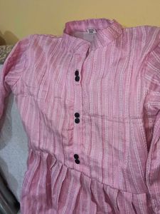 Pink Striped Fabric