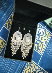 Silver Colour Earrings 😻🦋