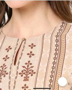 Elegant Beige Printed Kurta