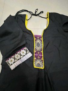 Embroidered Black kurta