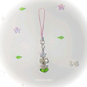 ₊˚⊹౨ pink flower phone charm / keychain ৎ ₊˚⊹