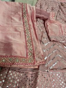 Pink Sequin Lehenga Choli