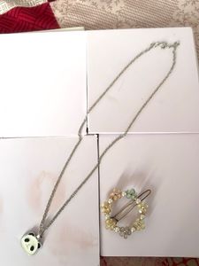 Necklace and Hair Clip Set