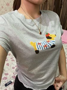Printed Pullover Tshirt ( Kawaii Dog Print )