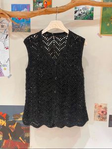 Black Knitted Sleeveless top